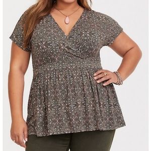 Torrid short sleeve blouse